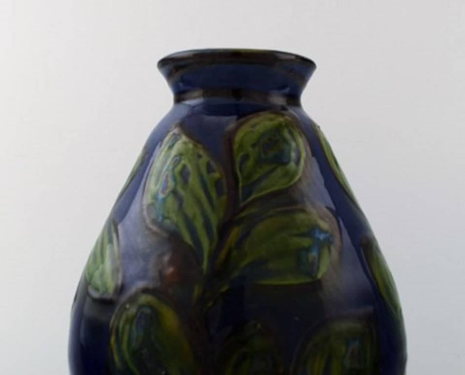 Danish Kähler, Denmark, Glazed Stoneware Vase in Modern Design, 1930s-1940s