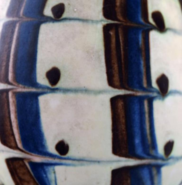 Mid-20th Century Kähler, Denmark, Glazed Stoneware Vase in Modern Design, 1930s-1940s
