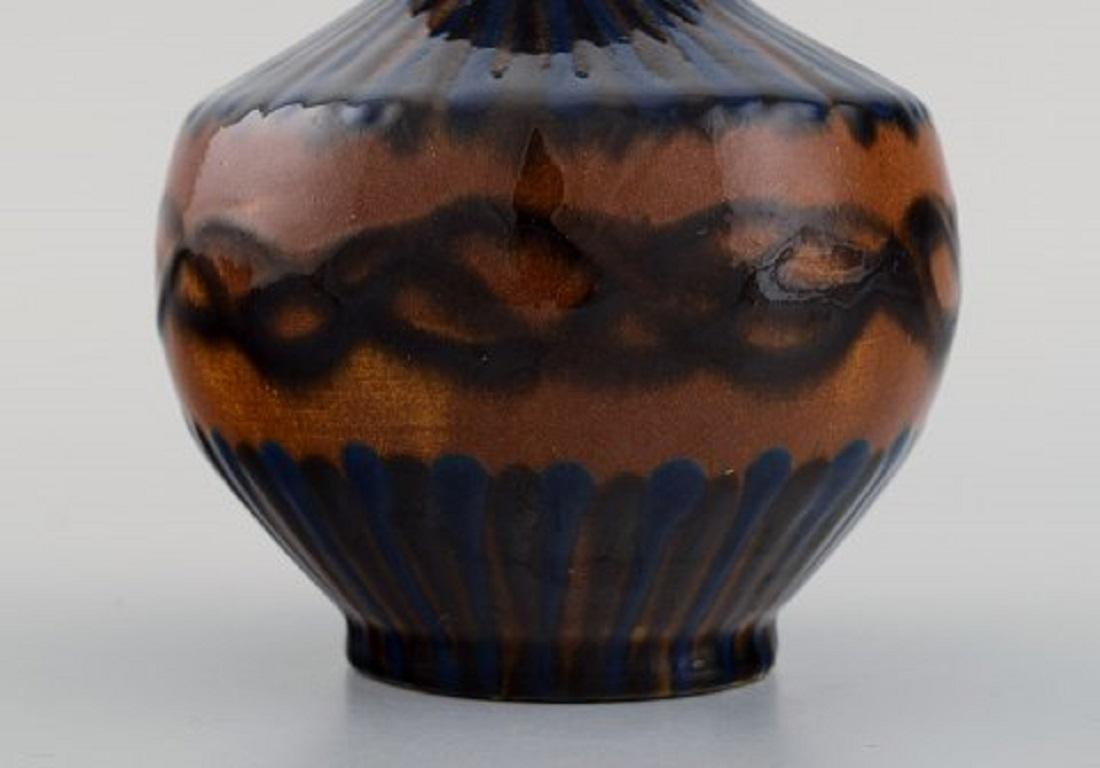 Danish Kähler, Denmark, Glazed Stoneware Vase in Modern Design, 1930s-1940s For Sale