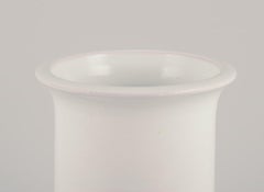 Kähler, Denmark. Large ceramic vase. White glazed, classic shape.