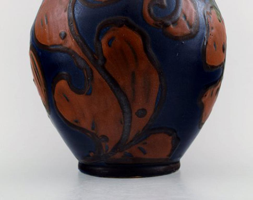 Danish Kähler, Denmark, Large Glazed Stoneware Vase in Modern Design, 1930s-1940s
