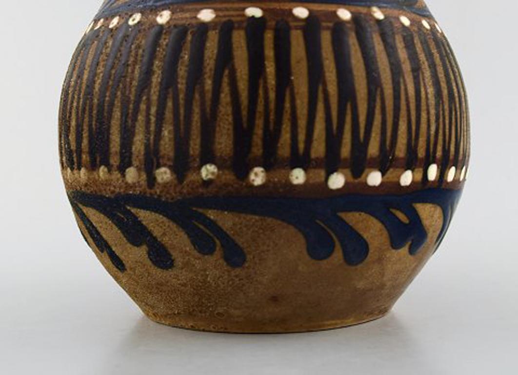 Danish Kähler, Denmark, Large Glazed Stoneware Vase in Modern Design, 1930s-1940s