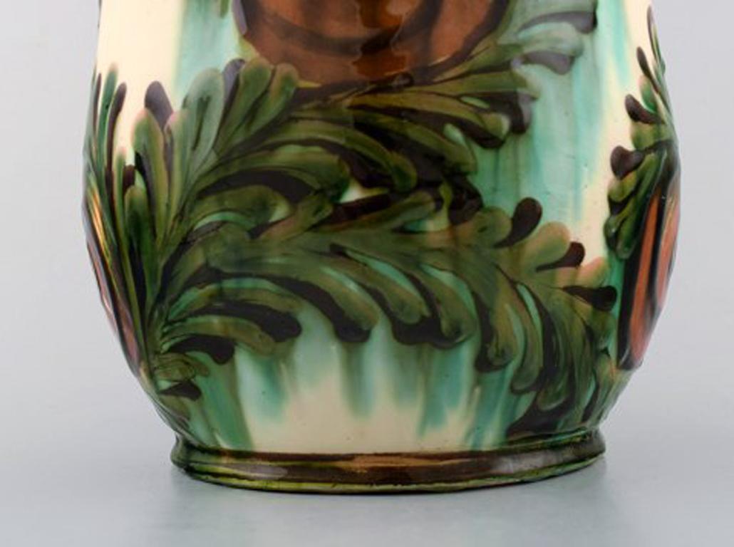 Danish Kähler, Denmark, Large Glazed Stoneware Vase or Flower Pot Holder, 1920s