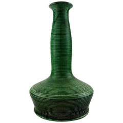 Kähler, Denmark, Large Glazed Stoneware Vase with Narrow Neck of Modern Design