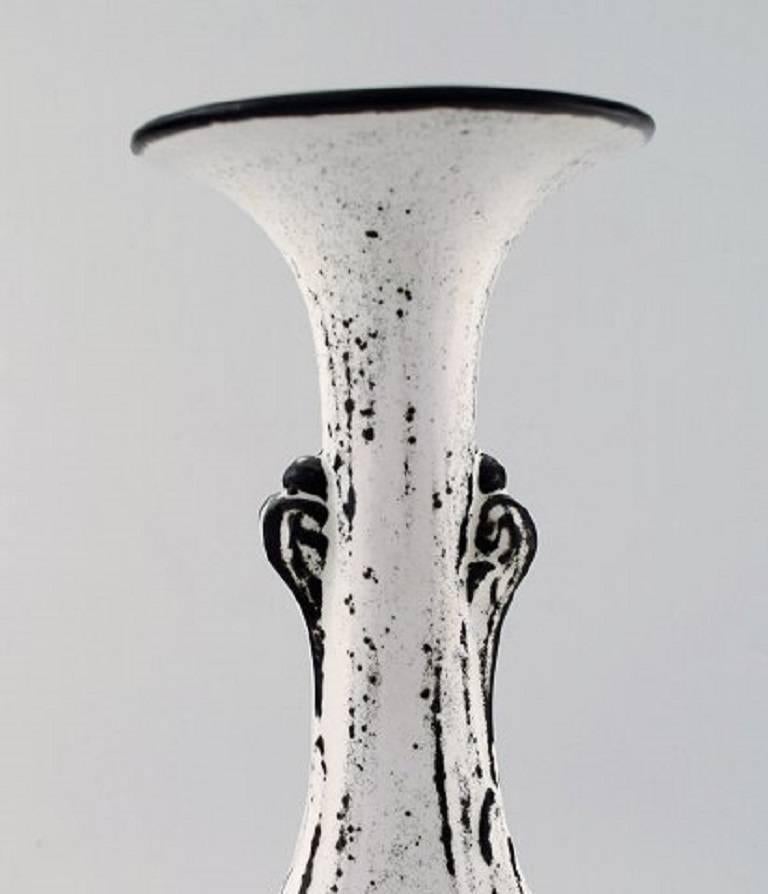 Kähler, Denmark, Large Glazed Vase, 1930s Designed by Svend Hammershøi In Excellent Condition In Copenhagen, DK