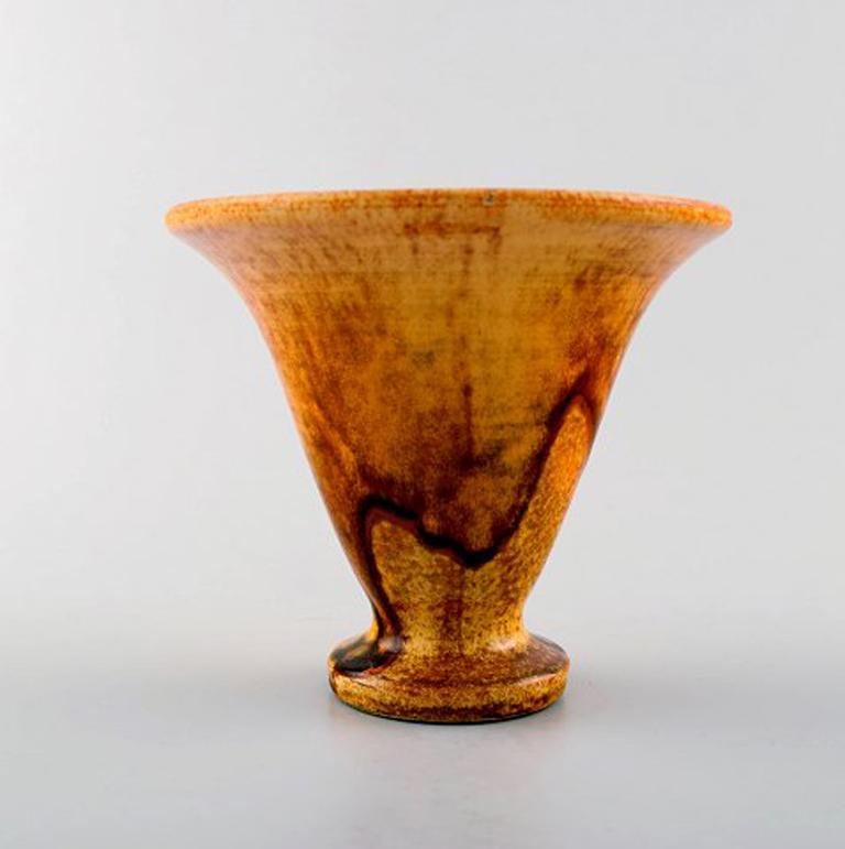 Art Deco Kähler, Denmark, Svend Hammershøi, Glazed Stoneware Vase