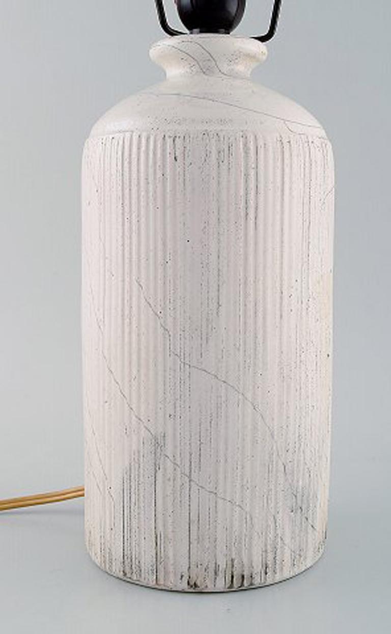 Art Deco Kähler, Denmark, Table Lamp in Glazed Stoneware, 1930s by Svend Hammershoi For Sale