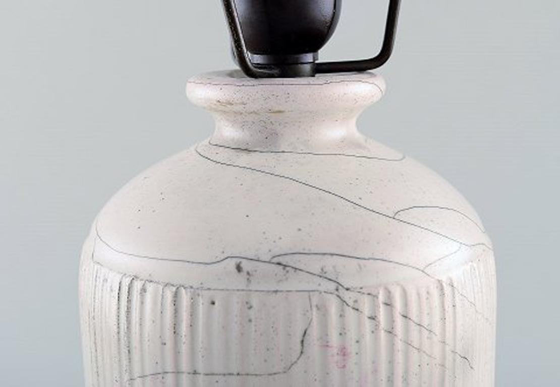 Kähler, Denmark, Table Lamp in Glazed Stoneware, 1930s by Svend Hammershoi In Good Condition For Sale In Copenhagen, DK