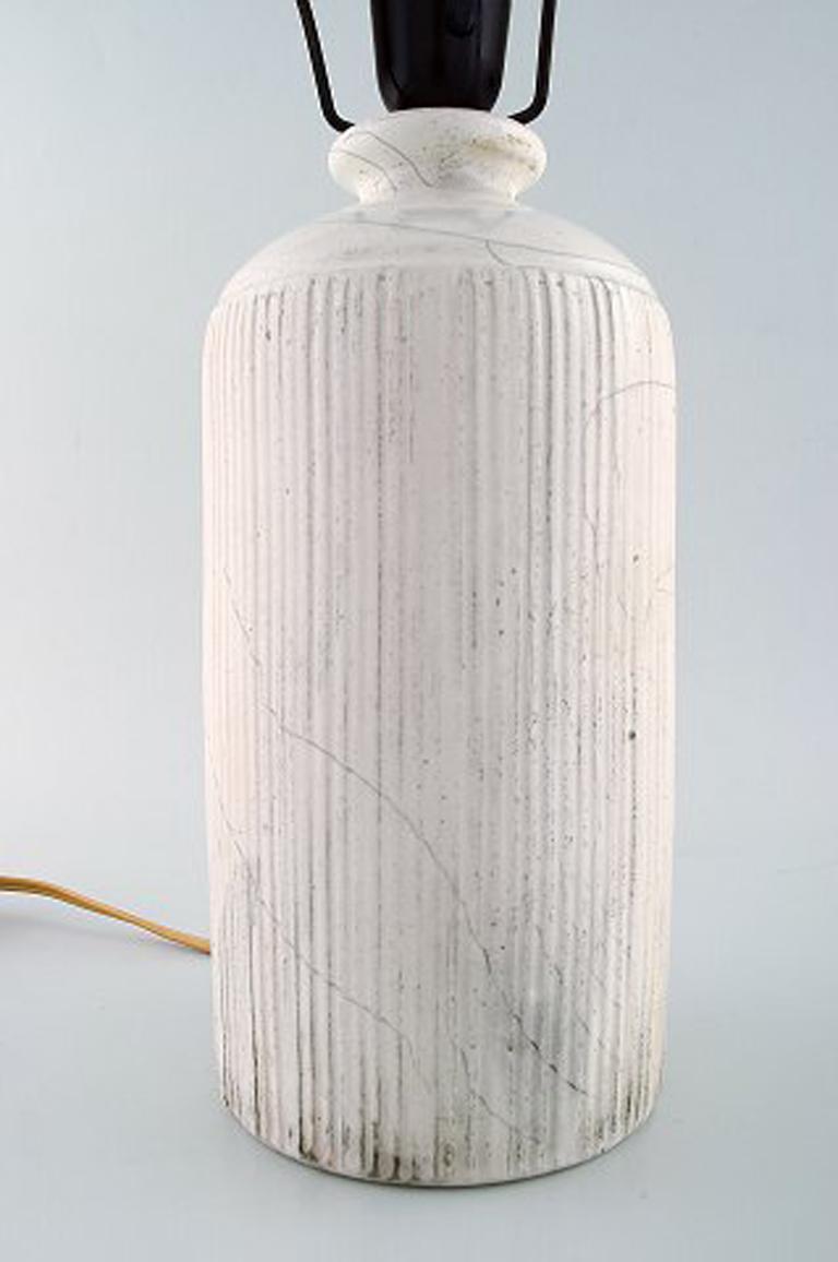 Khler, Dänemark, Tischlampe aus glasiertem Steingut, 1930er Jahre von Svend Hammershoi im Angebot 1