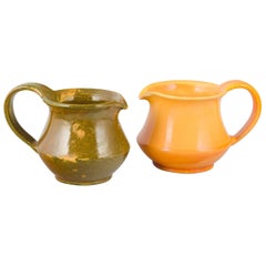 Kähler. Denmark. Two ceramic pitchers with uranium glaze. Ca. 1930s