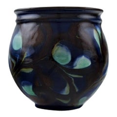 Kähler, Dänemark, Vase aus glasierter Keramik, schöne Glasur, 1930er-1940er Jahre