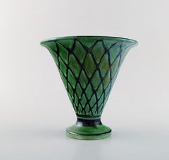 Kähler, Denmark, Vase in Glazed Ceramics, Beautiful Glaze in Green Shades