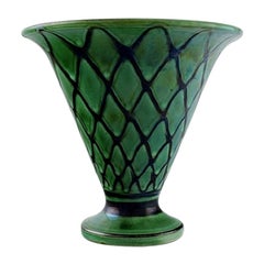 Kähler, Denmark, Vase in Glazed Ceramics, Beautiful Glaze in Green Shades