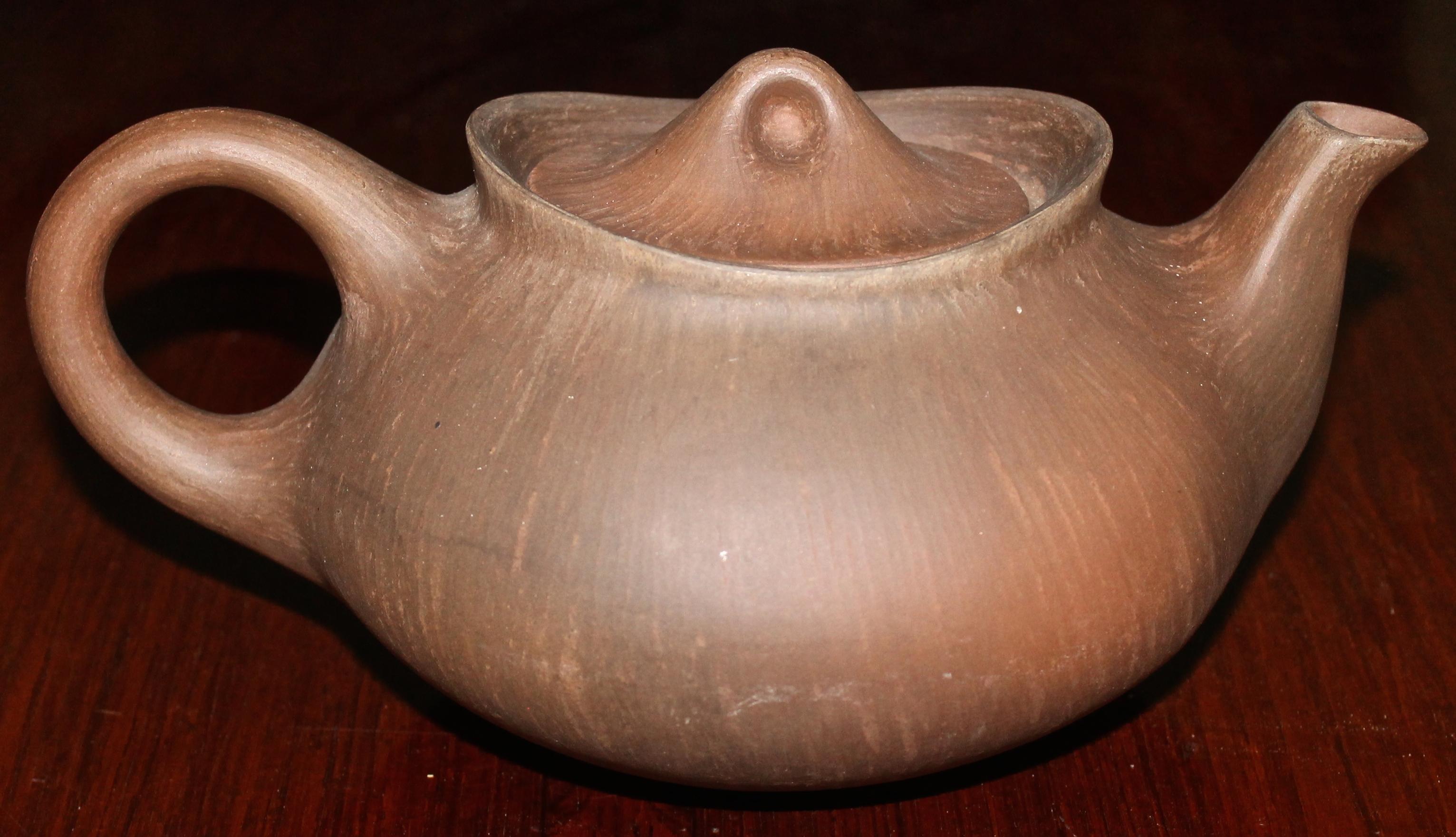 Scandinave moderne Kahler Théière biscuit marron HAC des années 50, Danemark en vente
