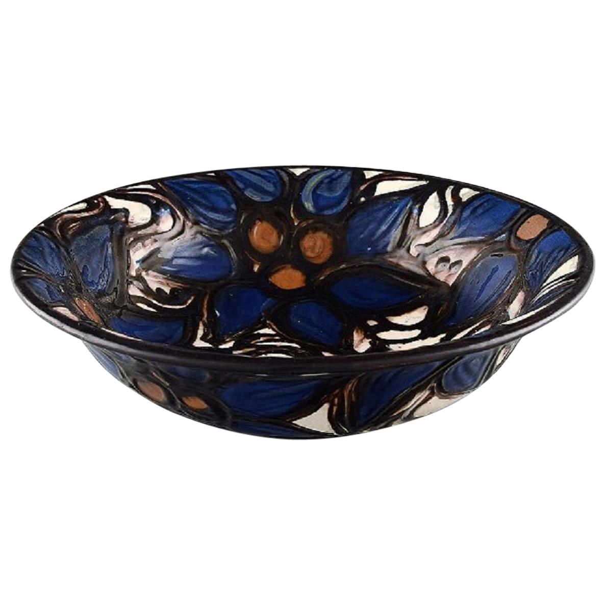 Kähler, HAK, Glazed Ceramic Bowl in Modern Design, 1930s-1940s