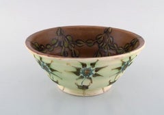 Kähler, HAK, Glazed Stoneware Bowl in Modern Design, 1930s-1940s