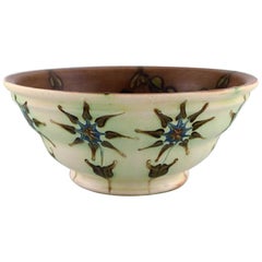Kähler, HAK, Glazed Stoneware Bowl in Modern Design, 1930s-1940s