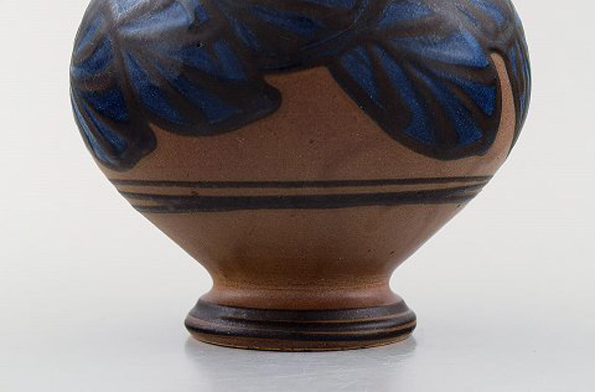 Danish Kähler, HAK, Glazed Stoneware Vase in Modern Design, 1930s-1940s