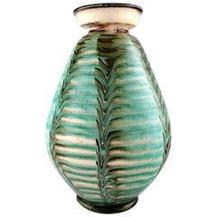 Vintage Kähler, HAK, glazed stoneware vase in modern design. 1930s-1940s.