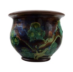 Kähler, HAK, Glazed Stoneware Vase in Modern Design, 1930s-1940s