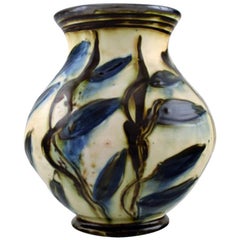 Kähler, HAK, Glazed Stoneware Vase in Modern Design, 1930s-1940s