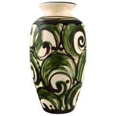 Kähler, HAK, Glazed Stoneware Vase in Modern Design, 1930s-1940s