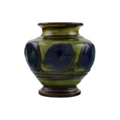 Kähler, HAK, Glazed Stoneware Vase in Modern Design, 1930s-1940s