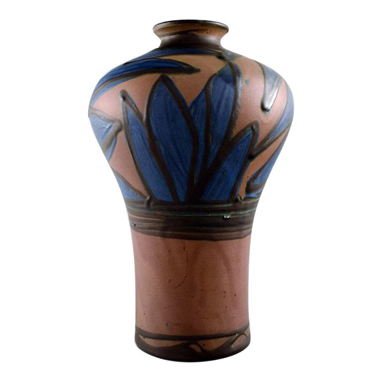 Kähler, HAK, Glazed Stoneware Vase in Modern Design, 1930s-1940s 