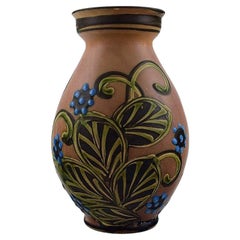 Kähler, HAK, Glazed Stoneware Vase in Modern Design, 1930s-1940s
