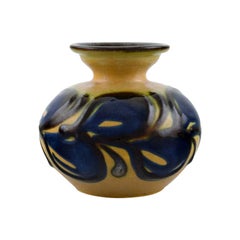 Vintage Kähler, HAK, Glazed Stoneware Vase in Modern Design, 1930s-1940s
