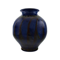 Kähler, HAK, Glazed Stoneware Vase in Modern Design, 1930s-1940s