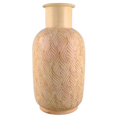 Kähler, HAK, Large Vase in Glazed Ceramics, Beautiful Cream-Colored Glaze, 1930s