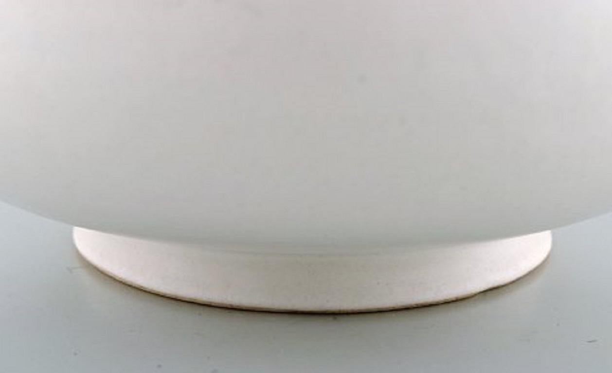 Danish Kähler, HAK, White Glazed Ceramic Bowl in Modern Design, 1960s-1970s For Sale