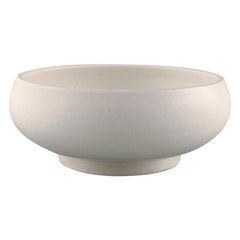 Kähler, HAK, White Glazed Ceramic Bowl in Modern Design, 1960s-1970s