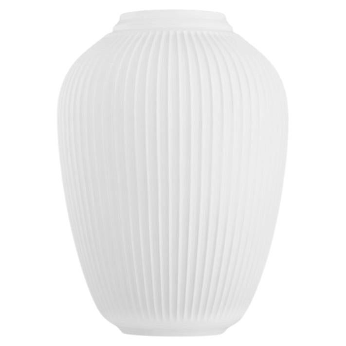 Kähler Hammershøi White Ceramic Floor Vase - Scandinavian Modern For Sale