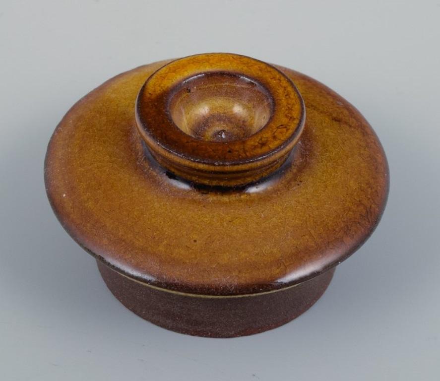 Scandinavian Modern Kähler, Small Teapot in Uranium Glaze, 1960s-1970s For Sale
