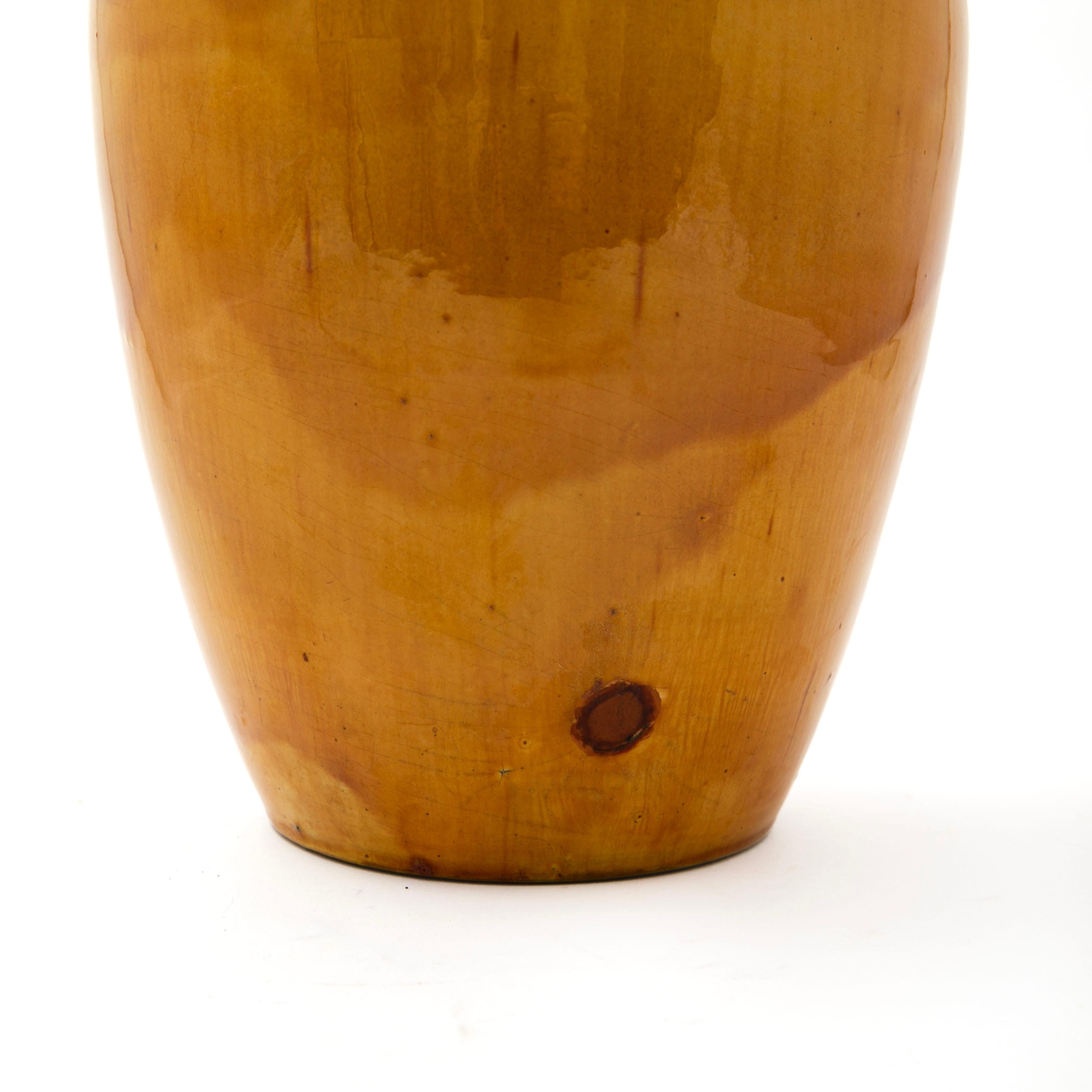 Kähler Stoneware Vase - Sun-Yellow Glaze For Sale 2