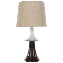 Kähler Table Lamp by Kähler Keramik, 1970s, Including Vintage Shade