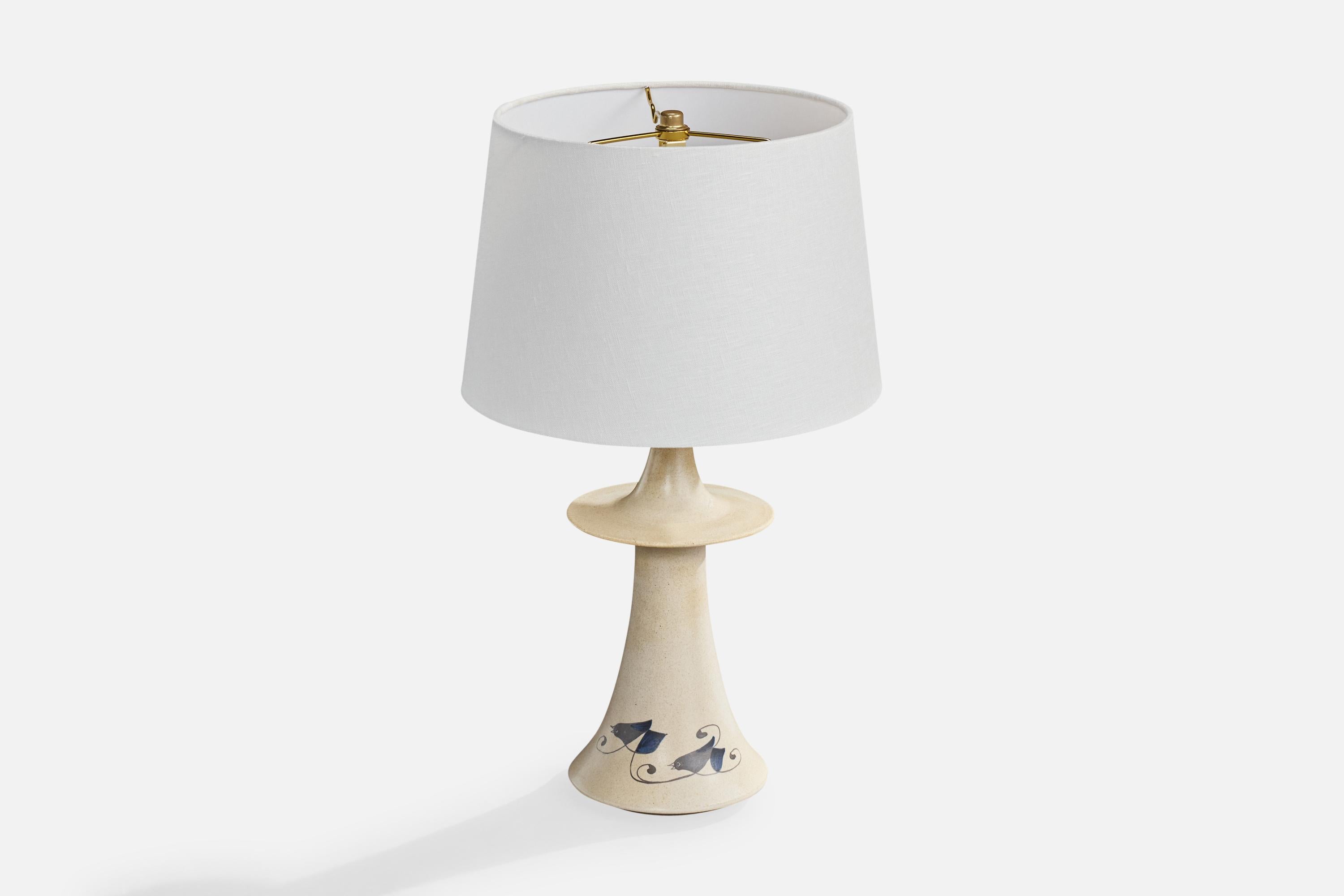 Mid-Century Modern Kähler, Table Lamp, Ceramic, Denmark, 1950s For Sale