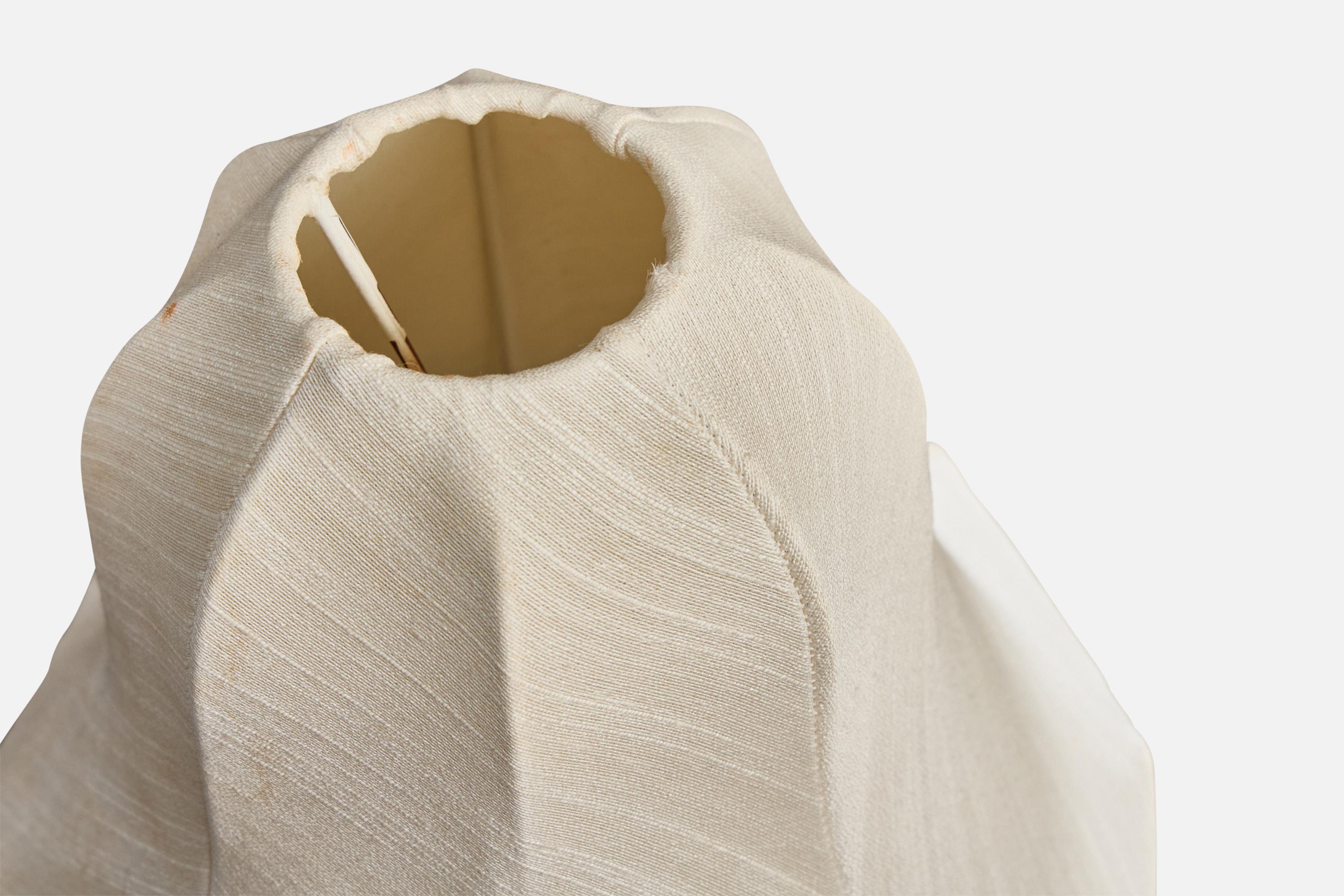 Kähler, lampe de table, céramique, tissu, Danemark, années 1950 Bon état à High Point, NC