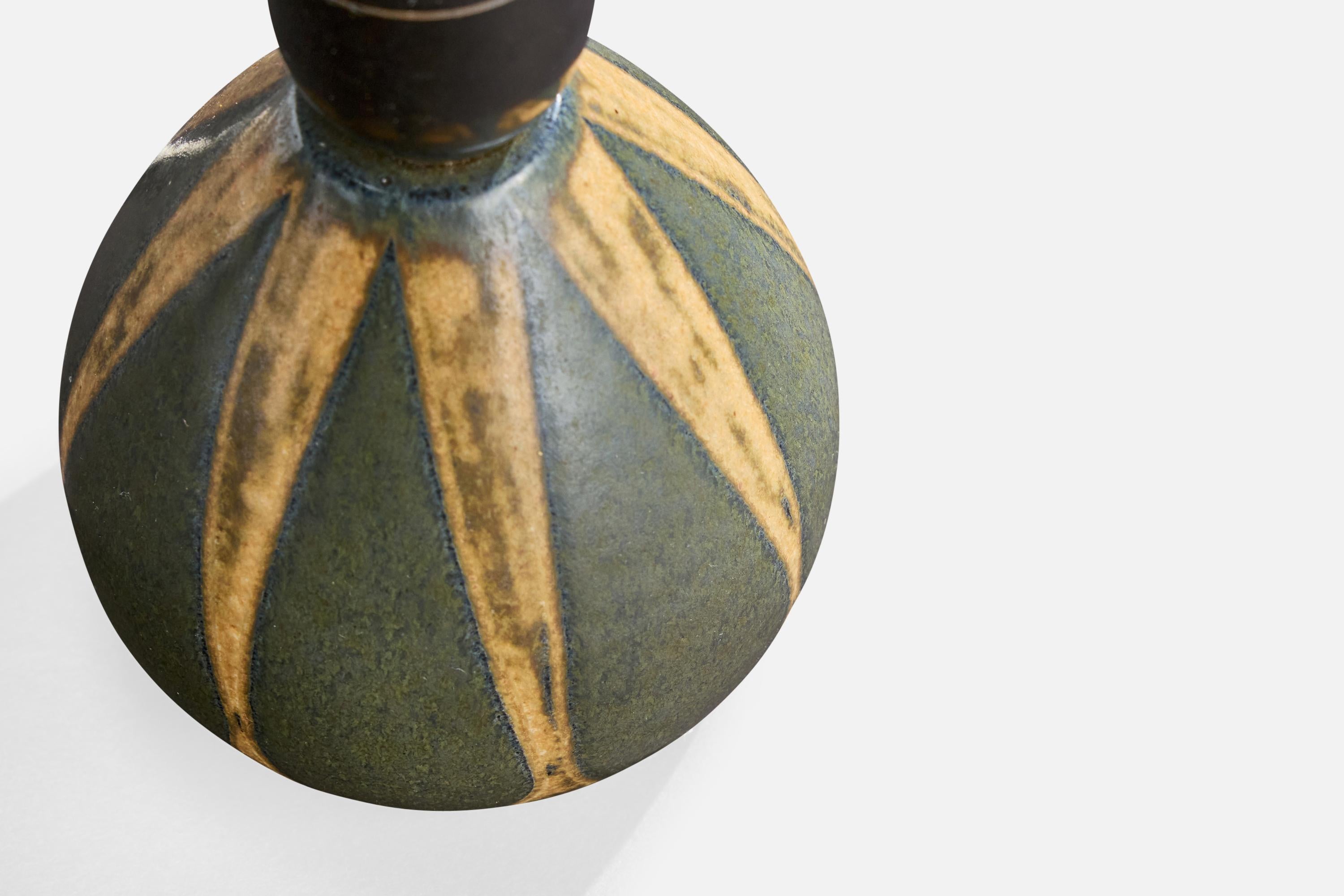 Céramique Kähler, lampe de table, céramique, tissu, Danemark, années 1950