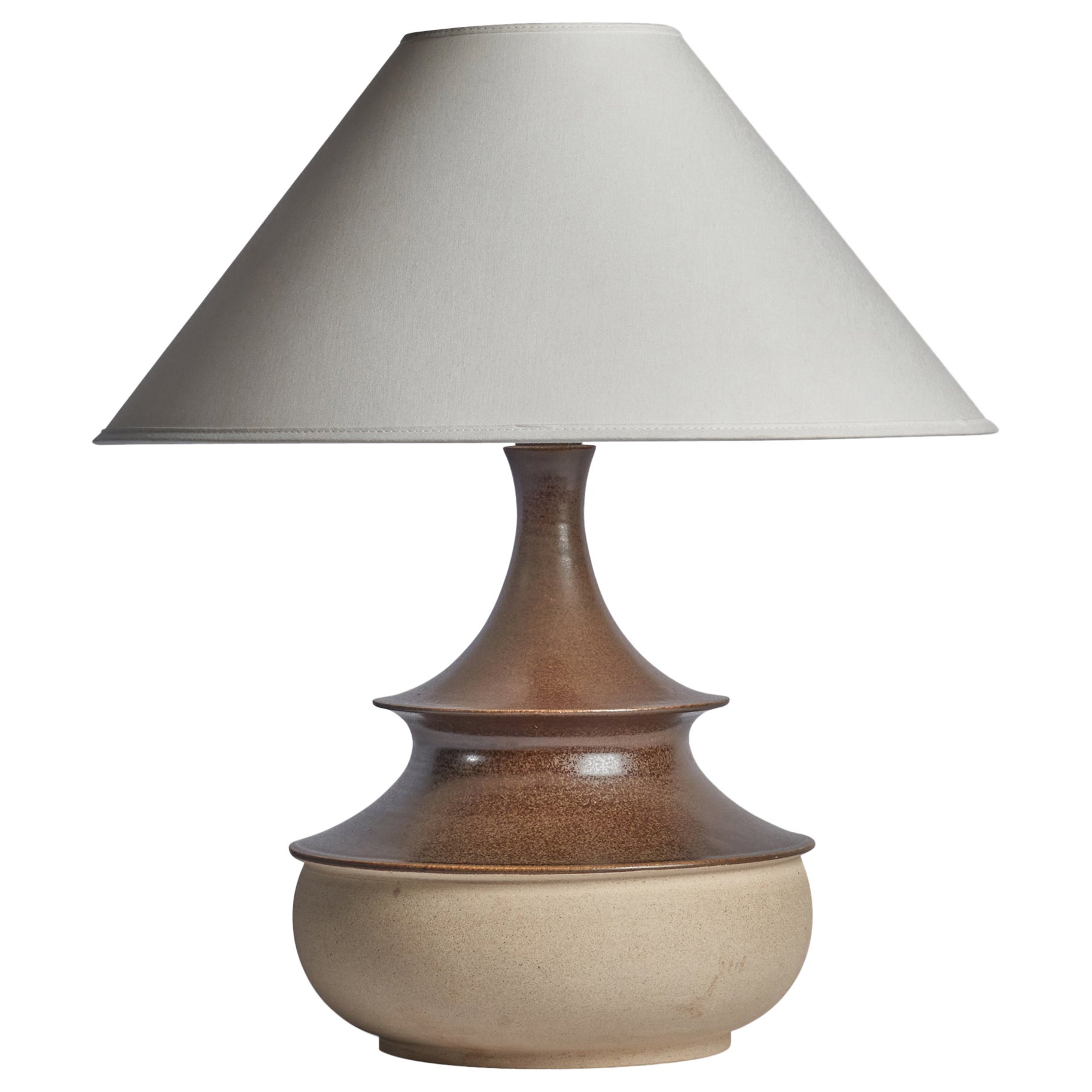 Kähler, Table Lamp, Stoneware, Denmark, 1950s