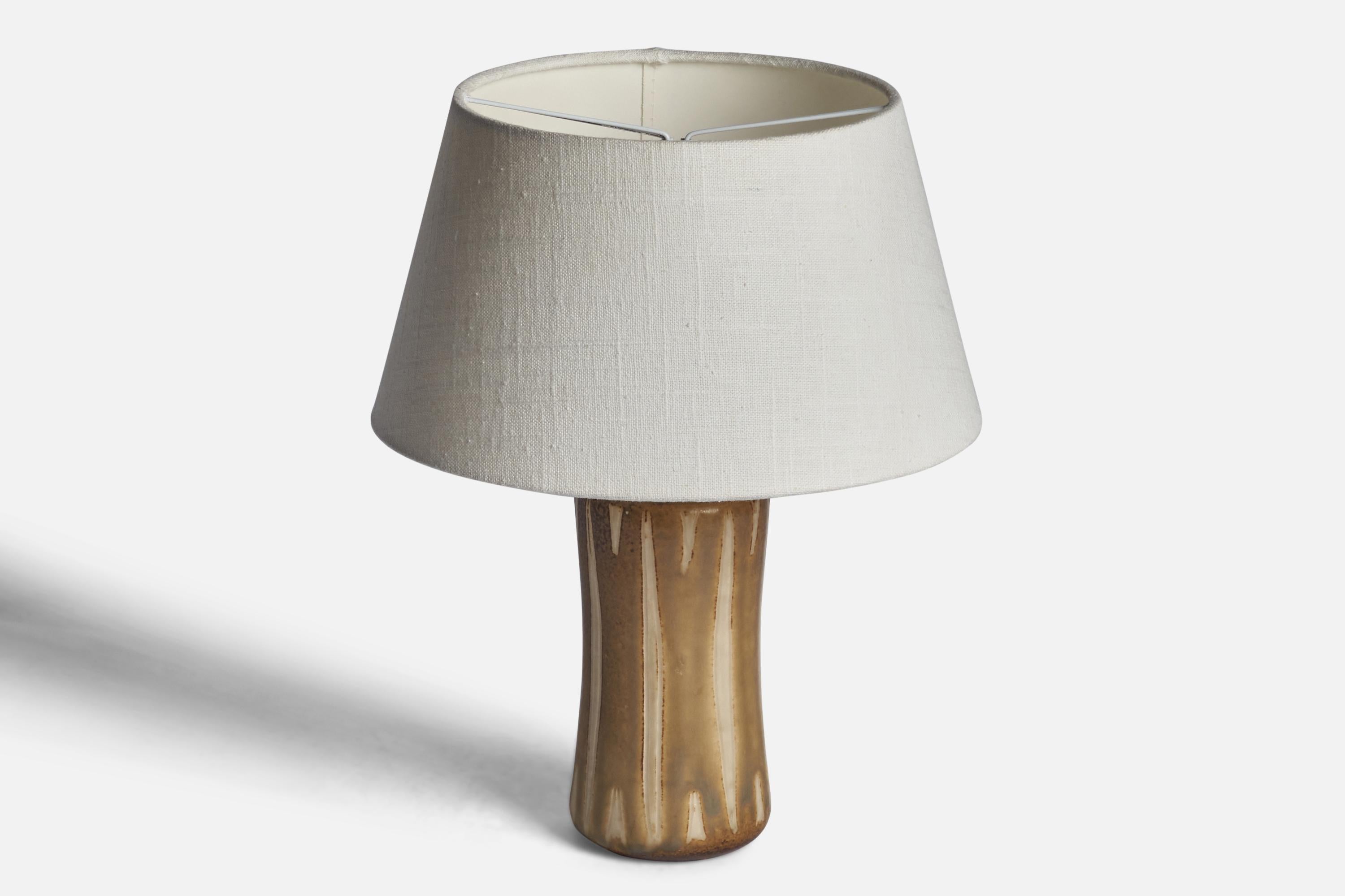 Mid-Century Modern Kähler, Table Lamp, Stoneware, Denmark, 1960s For Sale