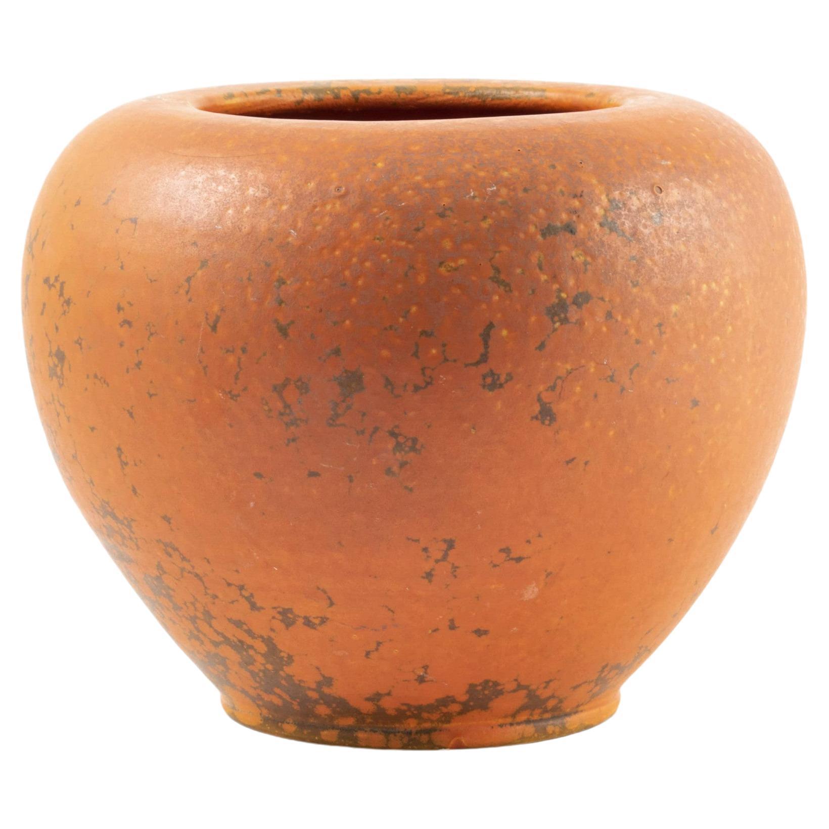 Kähler Vase Signed HAK with Orange Glaze, Denmark, C. 1920 For Sale at  1stDibs