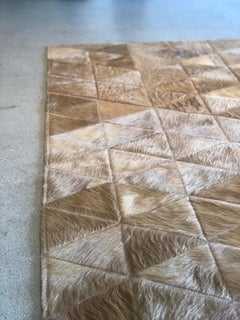 Kahn Cowhide Patchwork Rug in Camel