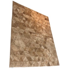 Kahn Cowhide Patchwork Rug in Camel