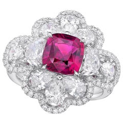 KAHN GRS Certified 3.11 Carat Unheated Pink Sapphire Ring