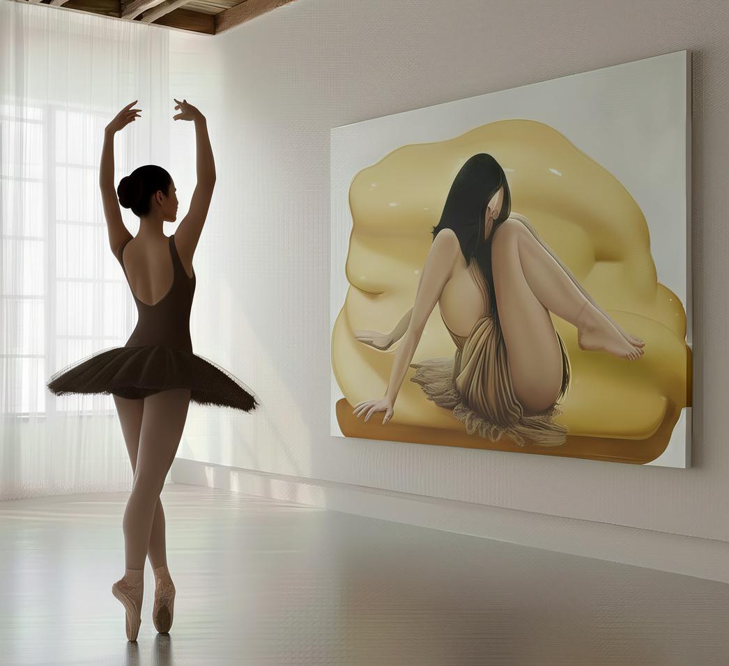 KAHO NAKAMURA Nude Painting - Sweet Vanilla : Glazed Elegance