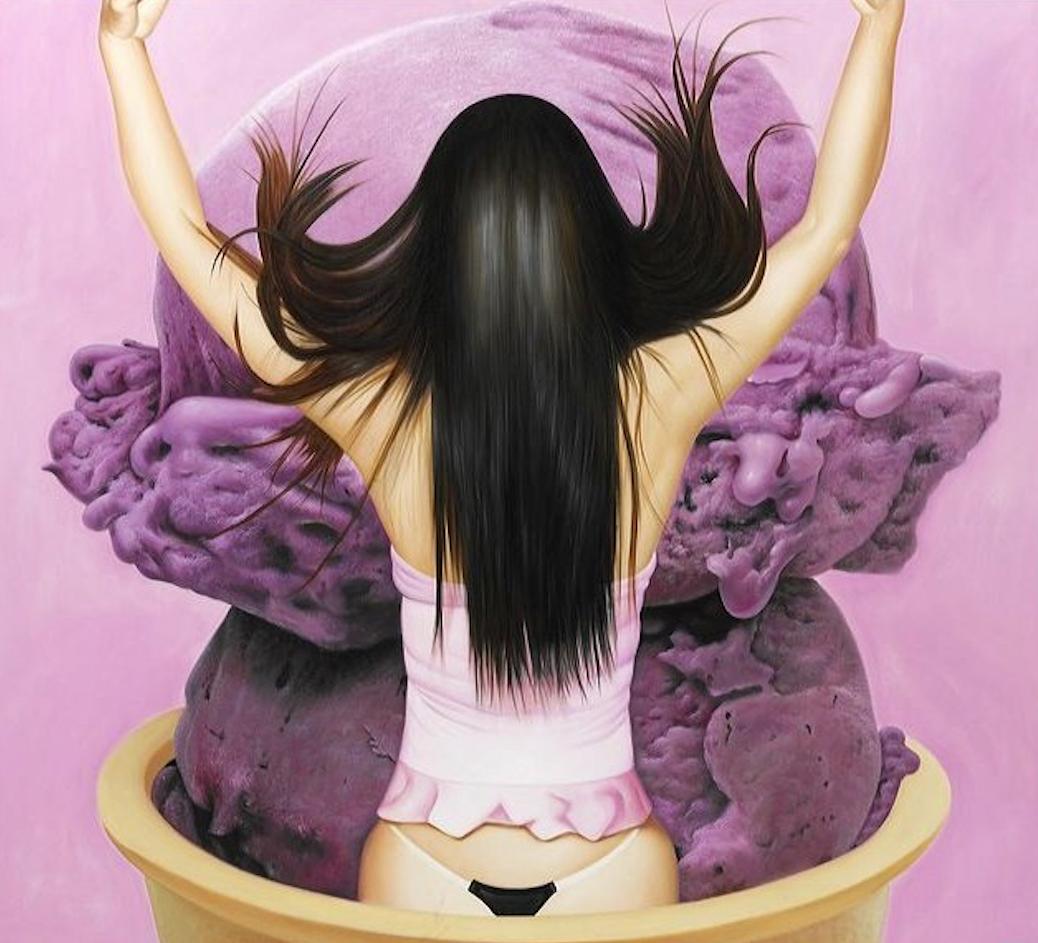 Nude Painting KAHO NAKAMURA - Violetta : Chuchotements glacés des rêves de lavande