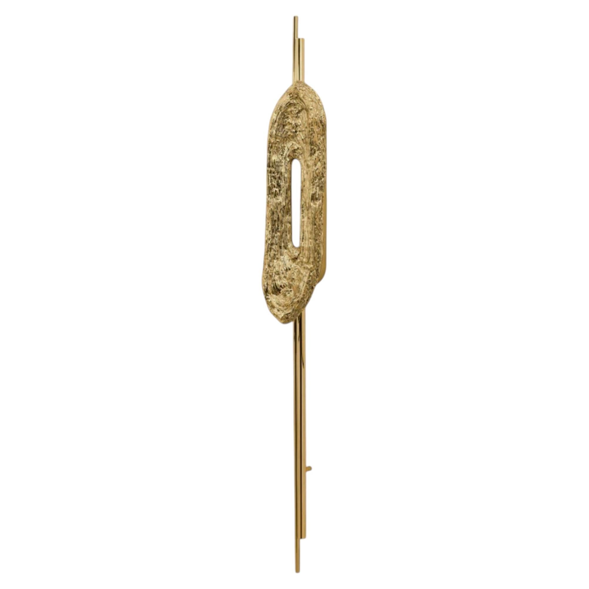 Kahy Torch Brass Lighting with Organic Design in Polished Craftsmanship For Sale